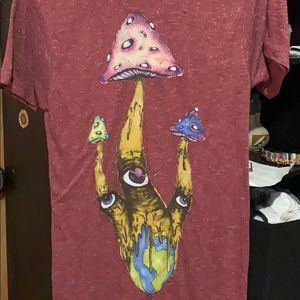 Mushroom Trippy Psychadelic Tee
